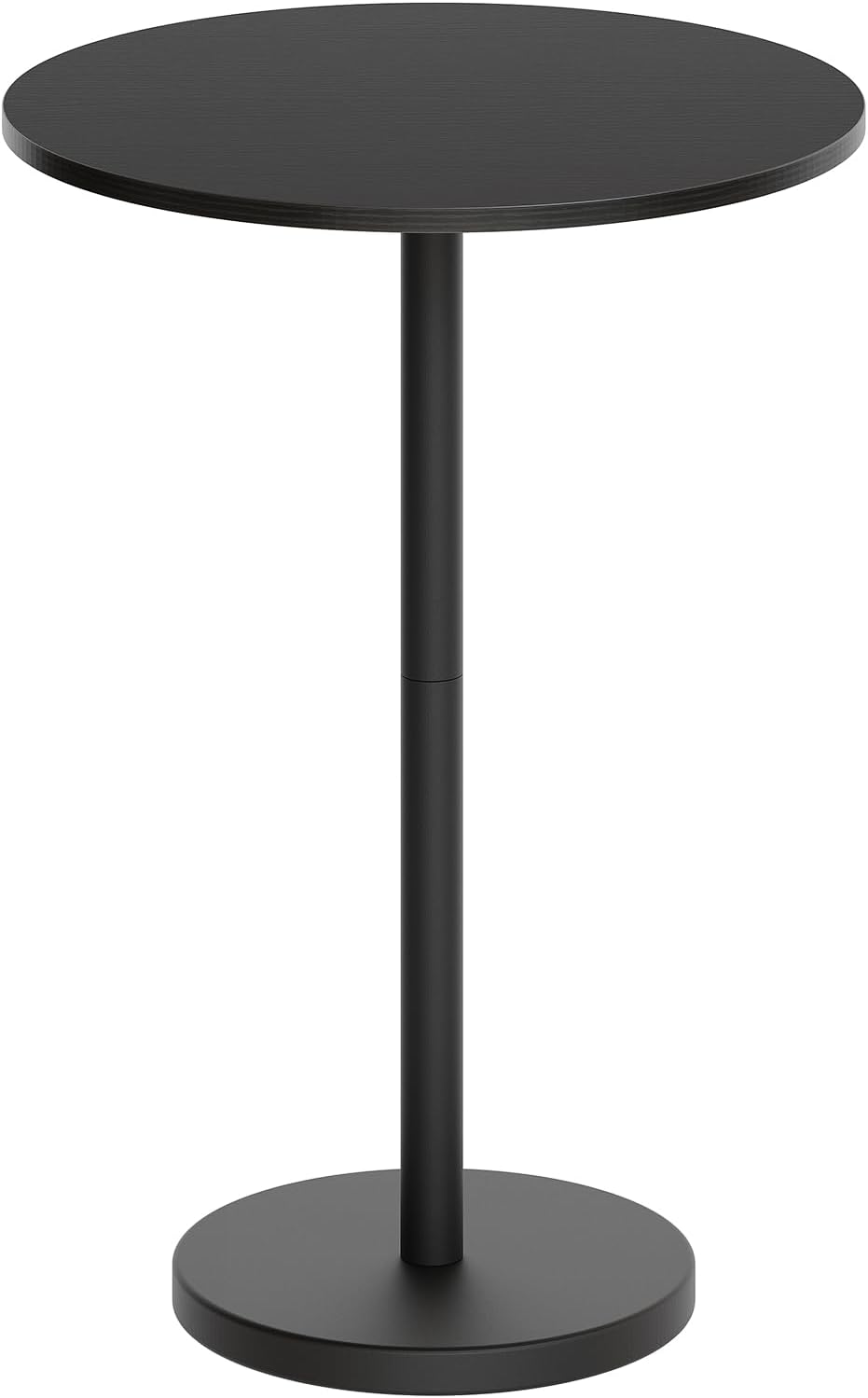 Bar Table, Round Bar Table Set of 2, Counter Height Table, Pub Cocktail Table, Metal Frame, for Bistro, Dining Room, Living Room, Terrace, Black BT05L2BB