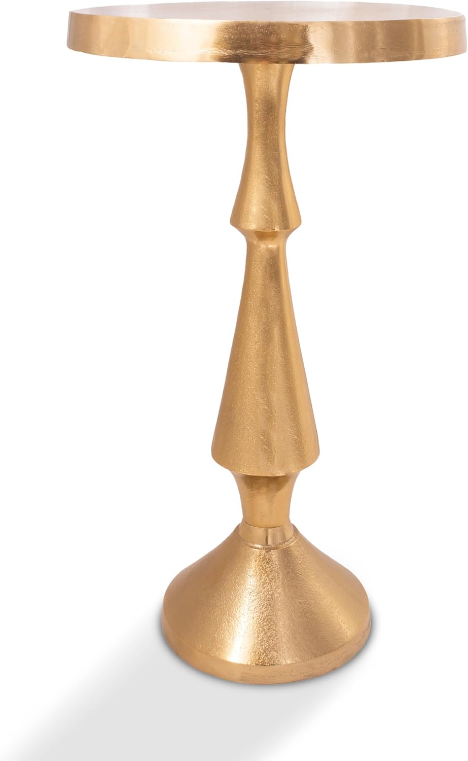 OBJET D'ART Medium Round Metal Side Table, Larissa, 21.5" Height, Vintage Metal Accent, Side, Pedestal, Coctail and Drink Tables for Living Room and Small Spaces